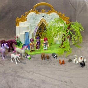 Playmobil Unicornland Lot. Missing pieces. Figures included.